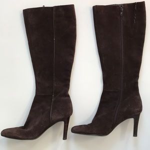 Ann Taylor Loft Brown Suede Knee High Boots Size 6